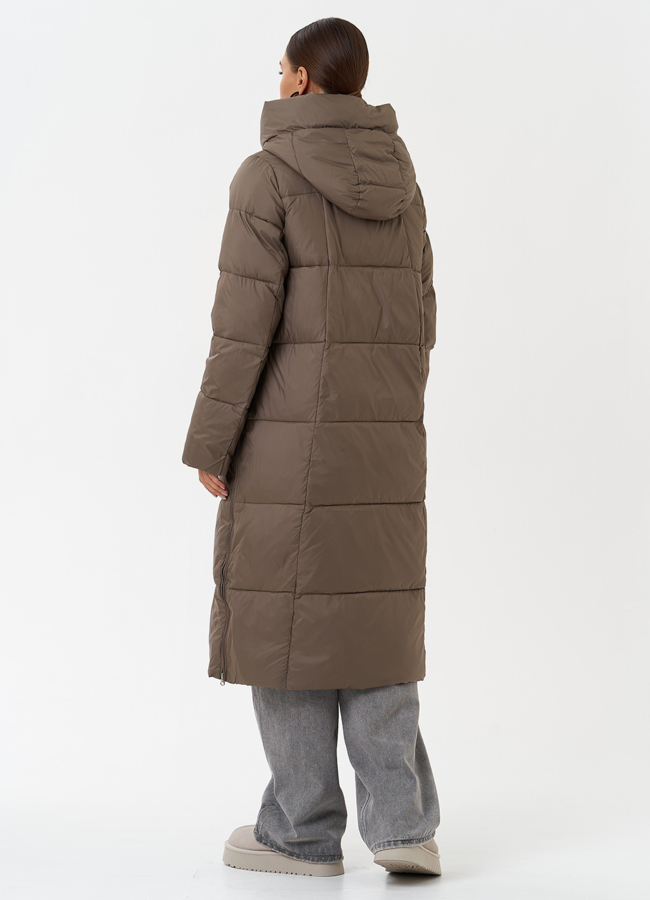 Пуховик на био пухе с капюшоном модель № 28509 универмаг малина