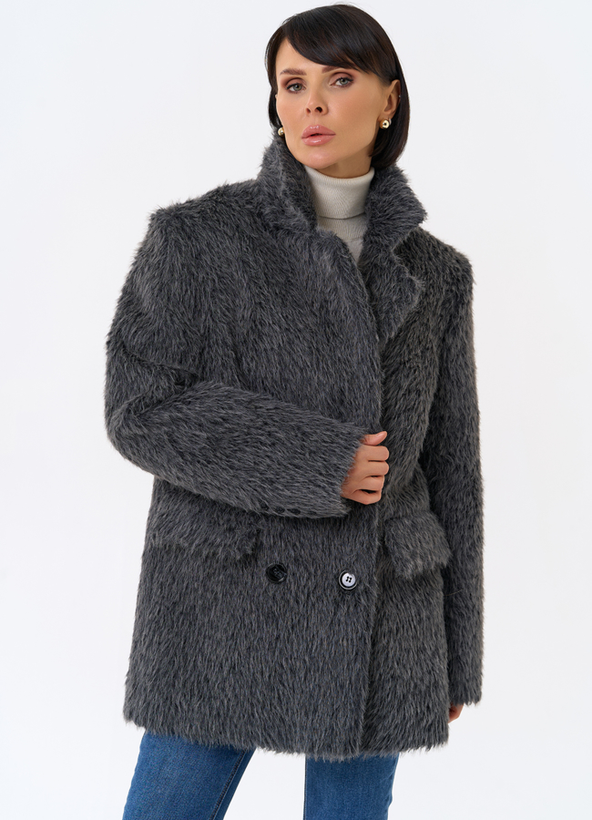 Женское утепленное пальто с английским воротником модель № 31880 универмаг малина