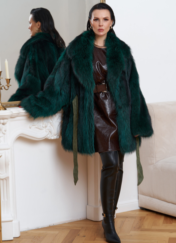 Шуба из енота летучая мышь