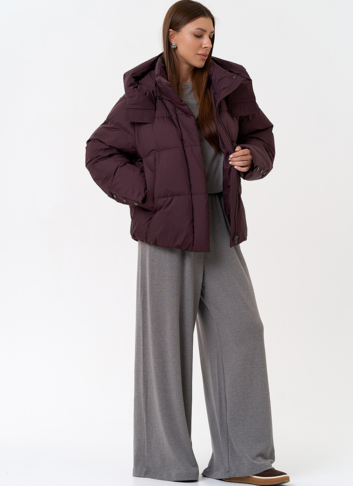 Женский пуховик с капюшоном