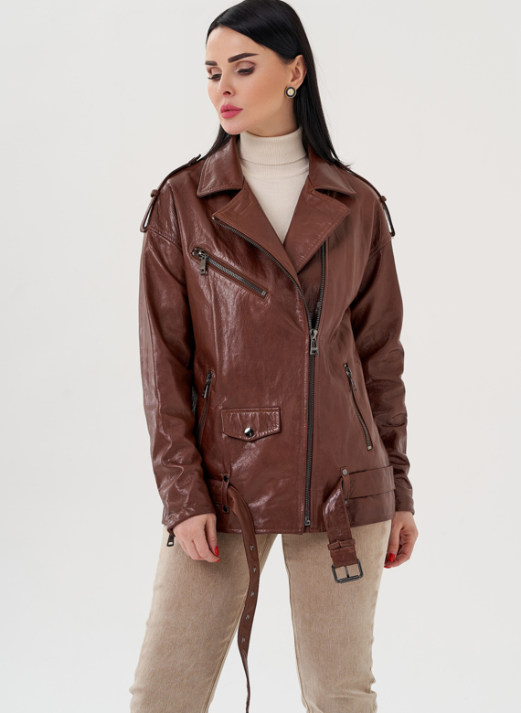 Куртка - косуха коричневого цвета