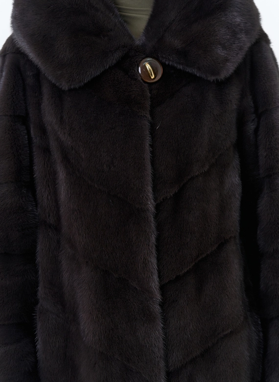 Норковая шуба с капюшоном