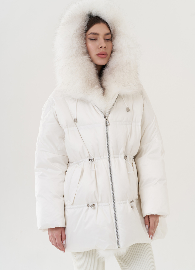 Пуховик женский с капюшоном  модель № 25938 универмаг малина