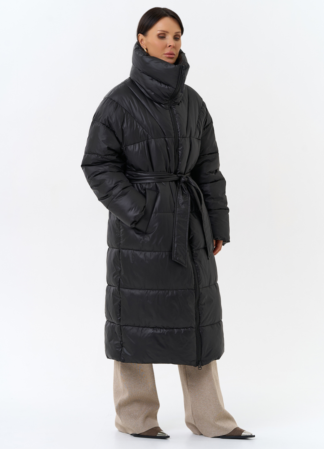 Женский пуховик с воротником стойкой модель № 31741 универмаг малина