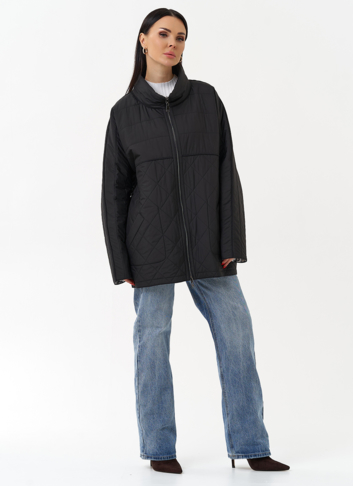 Женская двухсторонняя куртка с воротником стойкой