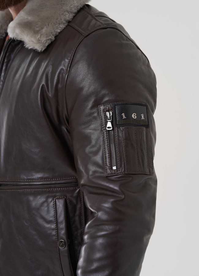 Мужская куртка из натуральной кожи  модель № 81840 универмаг малина