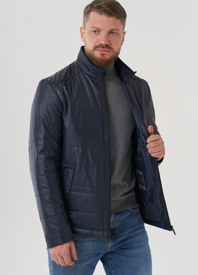 Мужская куртка синего цвета  модель № 82290 универмаг малина