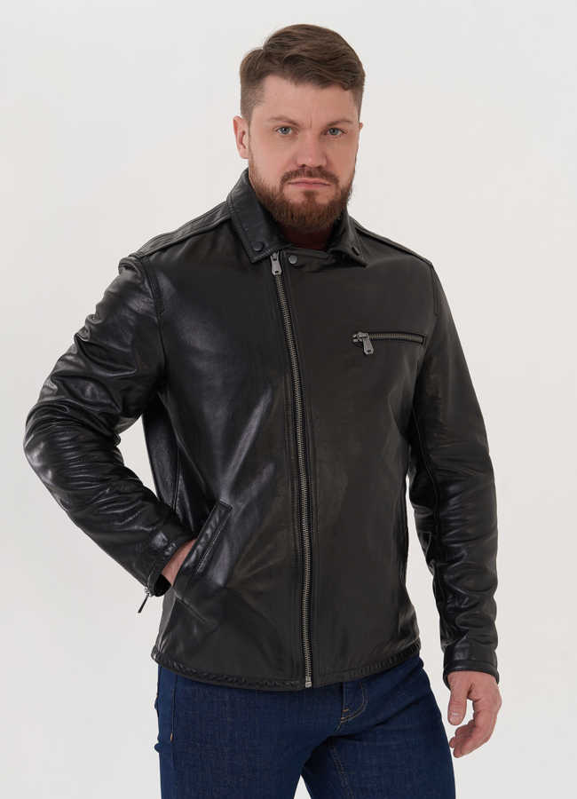 Мужская кожаная куртка 
