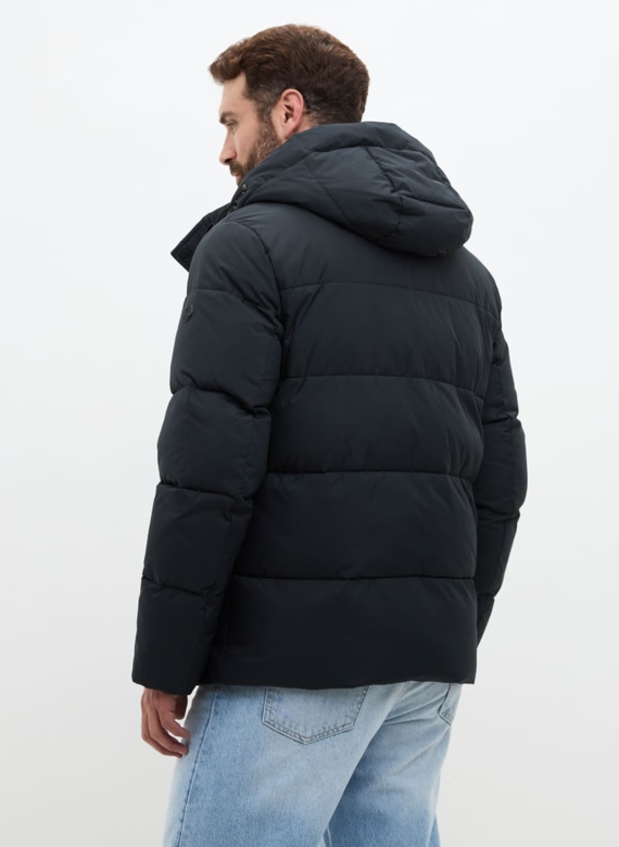 Мужской пуховик с капюшоном больших размеров