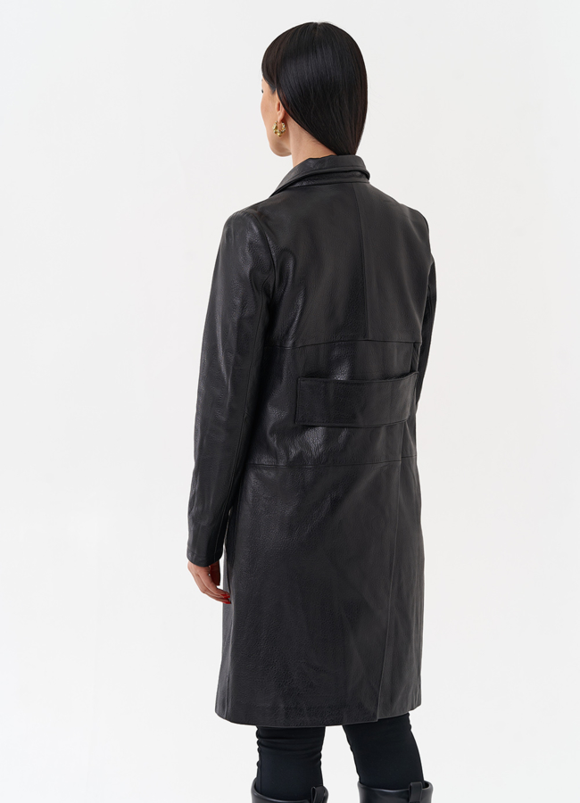 Плащ женский из натуральной кожи модель № 4449 в кредит